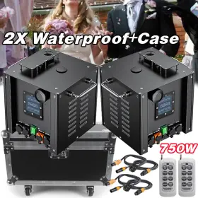 Zq16030 Coolighine 2pcs 750w Waterproof Cold Spark Machines Dmx Firework Thrower Dj Show Xmas Event