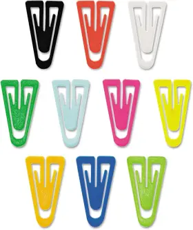 Gempc0600 Corp.- Office Pc0600 Paper Clips Plastic Large 1-3/8-inch Assorted Colors 200/box
