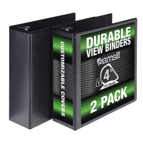 Mp26490 Corporation Durable 4 Inch 3 Ring Binder Made In Usa D Fsc 100% Recycled Chip