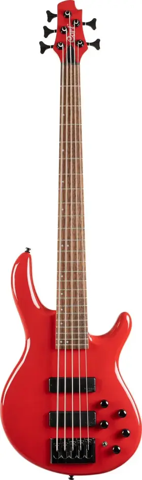 C5deluxecrd-u Cort C5deluxecrd Artisan Series C5 Deluxe Bass Guitar 5 String . Candy Red