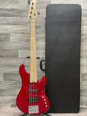 A1d023802 Cort Guitars Gb75jh Gb75 5-string Bass Transparent Red