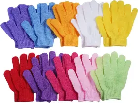 Cvndkn 445042394398 10 Pairs Exfoliating Gloves Made Of 100% Nylon Colors Double Sided Exfoliatin