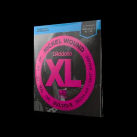 Exl170-5 Daddario Dftaddario Nickel Wound 5-string Bass Strings Light 45-130 Long Scale