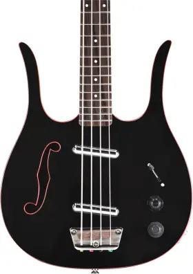 Danelectro 611820515980 Red Hot Longhorn Semi-hollowbody Bass Guitar - Black