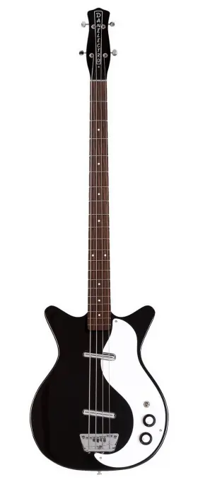 D59dcbass-blk Danelectro 59dc Long Scale Bass Guitar - Black