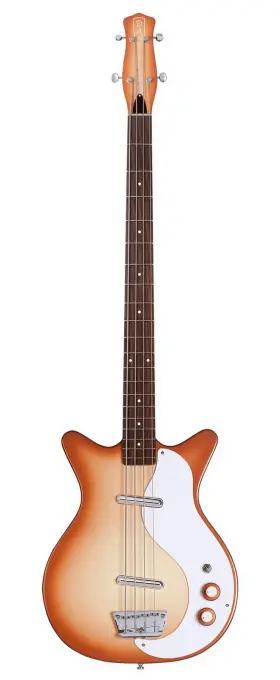 D59dcbass-cpr Danelectro 59dc Long Scale Bass Guitar - Copper Burst