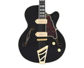 Dangelico 687700223993 Dftangelico Excel 59 Hollowbody Guitar Single Cutaway - Solid Black B-stock