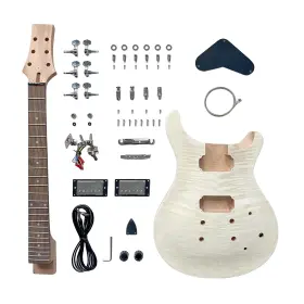 C-024 Dbl Prs Style Electric Guitar Kits Diy Mahogany Body Natural