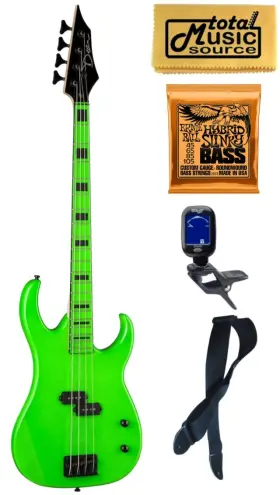 Dean 683609923972 Custom Zone Bass Nuclear Green Czone Ng Bundle