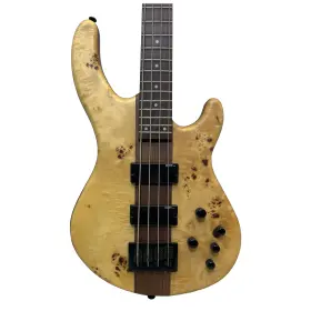 E4selbrl Dean 818896020589 Edge Select 4-string Burled Poplar Bass - Satin Natural C-stock