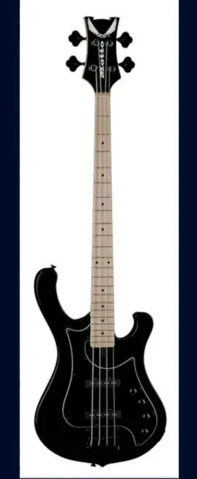Dean 819998002954 Motto Classic Black Electric 4 String Bass Guitar And Hard Shell Case