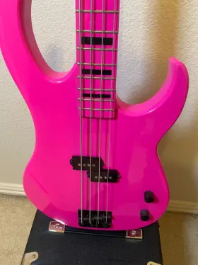 Dean 819998018870 Custom Zone Bass Florescent Pink Mint Condition
