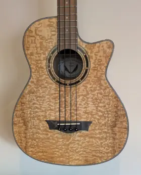 Dean 819998034641 Exotica Quilted Ash Acoustic-electric Bass Guitar Gloss Natural - Mint