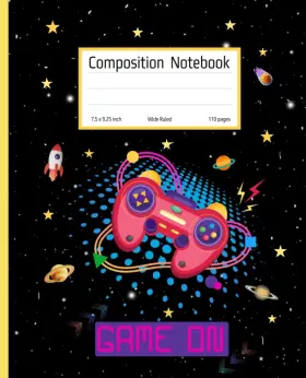 69de7b132fc5b86b2ee42806 Dedugem Press Video Game Composition Notebook Wide Ruled Lined Paper Journal / Modern Colorful