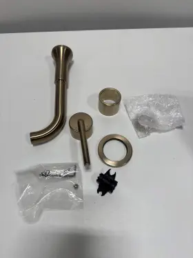 Delta 034449810876 Trinsic Single Handle Wall-mount Bathroom Faucet Trim In Champagne Bronze