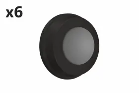 Wb100 Deltana 760923493876 6 X 1 Wall Mounted Convex Bumper Door Stop - Black