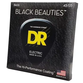 Bkb5-45 Dr Strings Bass Black Beauties Coated Nickel Plated