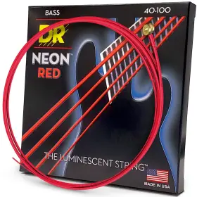 Nrb40 Dr Strings Hi-def Neon Red Bass Lite