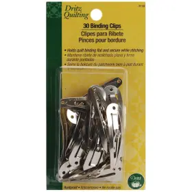 D3159a Dritz 3159 Binding Quilters Clips 30-count Silver Medium