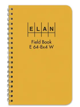 E64-8x4w Elan Publishing Company Wire-o Field Surveying Book 4 X 7 Yellow St