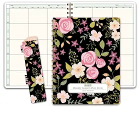 W202ft-33 Elan Publishing Company Hardcover 6 8.5 Inches X 11 Teal Floral