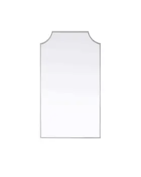 Mr3b2442sil Elegant Decor 196683047132 Kitchen And Bath 24 X 42 Inch Notched Metal Mirror Silver