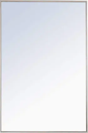 Elegant Decor 842814152076 Ding Monet 42 Inch X 28 Rectangle Metal Frame Mirror In Silver