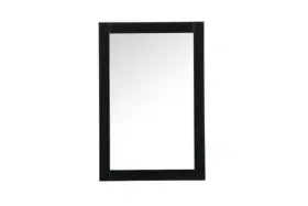Elegant Decor 842814186439 Aqua 24x36 Mdf Wood And Metal Vanity Mirror In Black