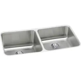Eluh311810rpd Elkay 094902759739 Lustertone Equal Double Bowl Undermount Stainless Steel Sink