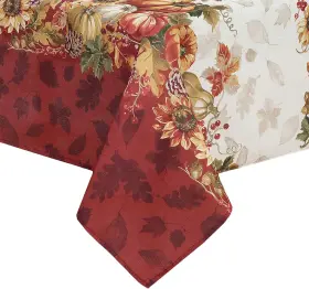 Elrene Home Fashions 026865944341 Swaying Leaves Bordered Fall Seasonal And Holiday Tableclo