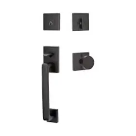 Emtek 463050020921 Baden Sectional Single Cylinder Keyed Entry Handleset With Round Interior