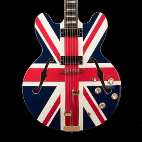 50epi016 Epiphone Pre Owned Limited Edition Union Jack Sheraton With Ohsc