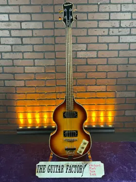 Violabass-0602-u Epiphone 2018 Viola Bass - Vintage Sunburst Electric Guitar With Hard Case