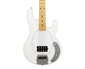 Ernie Ball 749699120681 Music Man Retro 70s Stingray 4-string Bass Guitar - White
