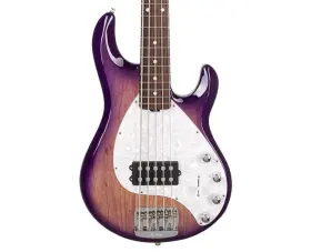 Ernie Ball 749699122340 Music Man Stingray Special 5 Bass Guitar - Purple Sunset Used