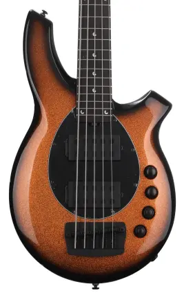 162-hw-52-01-mb-bm Ernie Ball Music Man Bongo 5 Bass Guitar - Harvest Orange