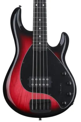 207-pt-52-01-mb-bm Ernie Ball Music Man Stingray Special 5 Bass Guitar - Raspberry Burst With Ebony