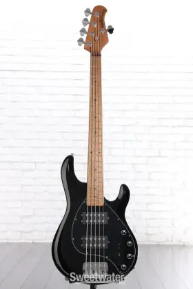 Ernie Ball Music Man 208-01-10-01-mb-cr Stingray Special 5 Hh Bass Guitar - Black With Maple