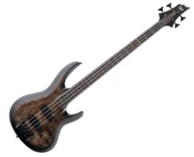 Esp 719710617018 Ltd B-4 Ebony Burl Poplar Bass - Charcoal Burst Satin B-stock