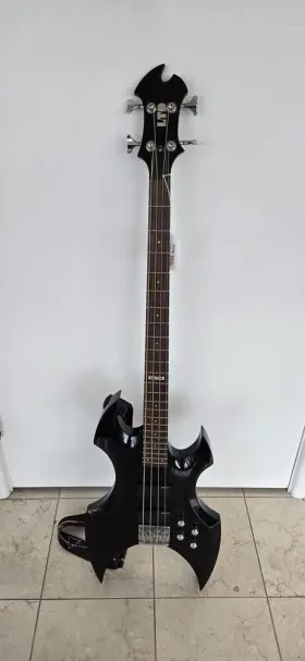 Ax-104 Esp Ltd Electric Bass Guitar Black With Distinctive Gothic Design