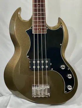 G-vp-46b Esp Grass Roots 4 String Viper Electric Bass Metallic Olive Drab Sg Clean