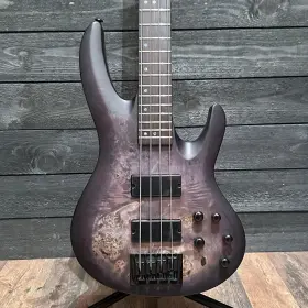 Im24021055 Esp Schecter B-4 Ebony 4 String Electric Bass Guitar - Charcoal Burst Satin