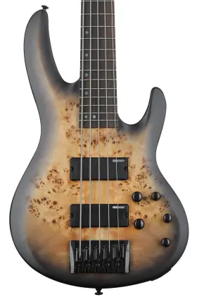 Lb5ebpchbs Esp Ltd B-5 Ebony Bass Guitar - Charcoal Burst Satin