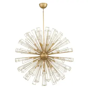 43865-025 Eurofase 773546328227 Dendelio 35 Light 54 Inch Chandelier In Matte Gold