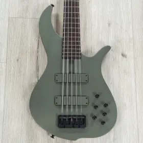 Bn5-evergreen F Bass F-bass Bn5 5-string Macassar Ebony Fretboard Evergreen And Natural Back