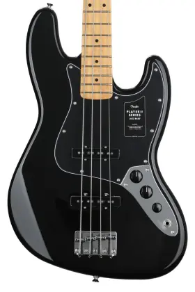 0140482506 Fender Player Ii Jazz Bass - Black With Maple Fingerboard