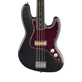 0140711398 Fender Limited Edition Gold Foil Jazz Bass Black Sparkle With Pickups