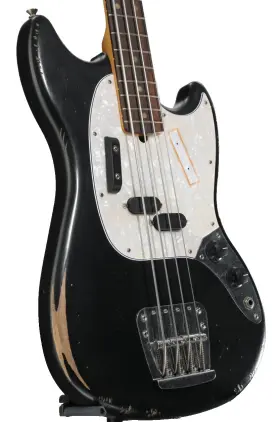0144060306 Fender Solidbody Electric Bass Guitar Jmj Road Worn Mustang - Black