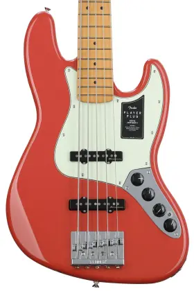 0147382340 Fender Player Plus Active Jazz Bass V - Fiesta Red With Maple Fingerboard