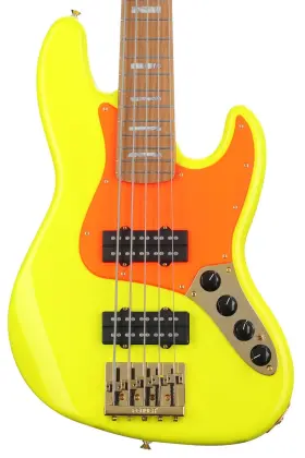 0149400386 Fender Mononeon Jazz Bass V - Fluorescent Yellow